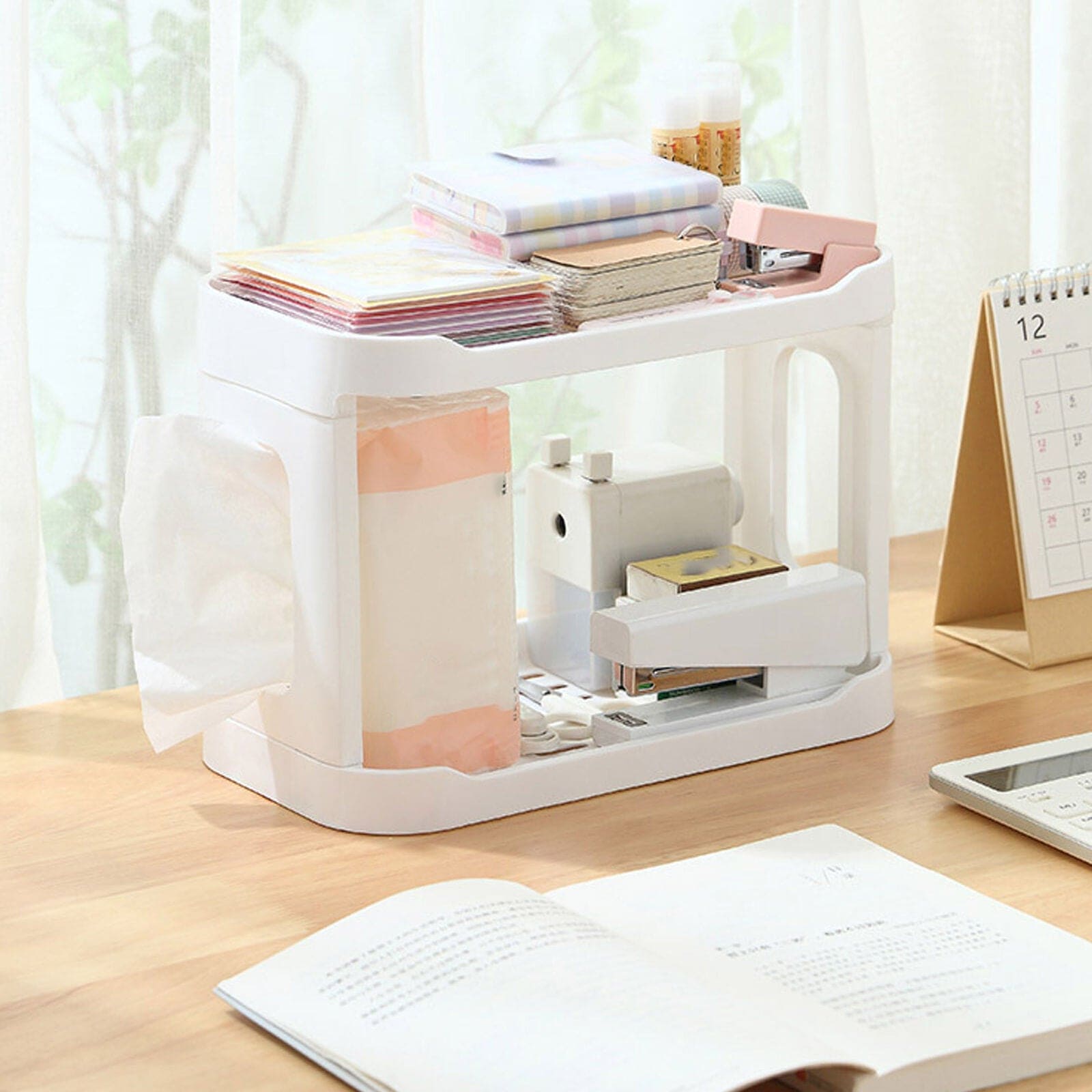 Plastic Desk Shelf, Multifunctional Double Layer Shelve, Multipurpose Kitchen Bathroom Standing Slim Rack, Vertical  Bathroom Countertop Organizer, Countertop Corner Storage Rack Plastic Desk Shelf, Multifunctional Double Layer Shelve, Multipurpose Kitchen Bathroom Standing Slim Rack, Vertical  Bathroom Countertop Organizer, Countertop Corner Storage Rack